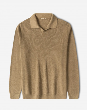 خرید و قیمت پولوشرت آستین بلند مردانه کرم 84486133