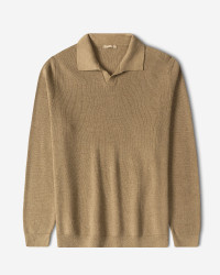 خرید و قیمت پولوشرت آستین بلند مردانه کرم 84486133