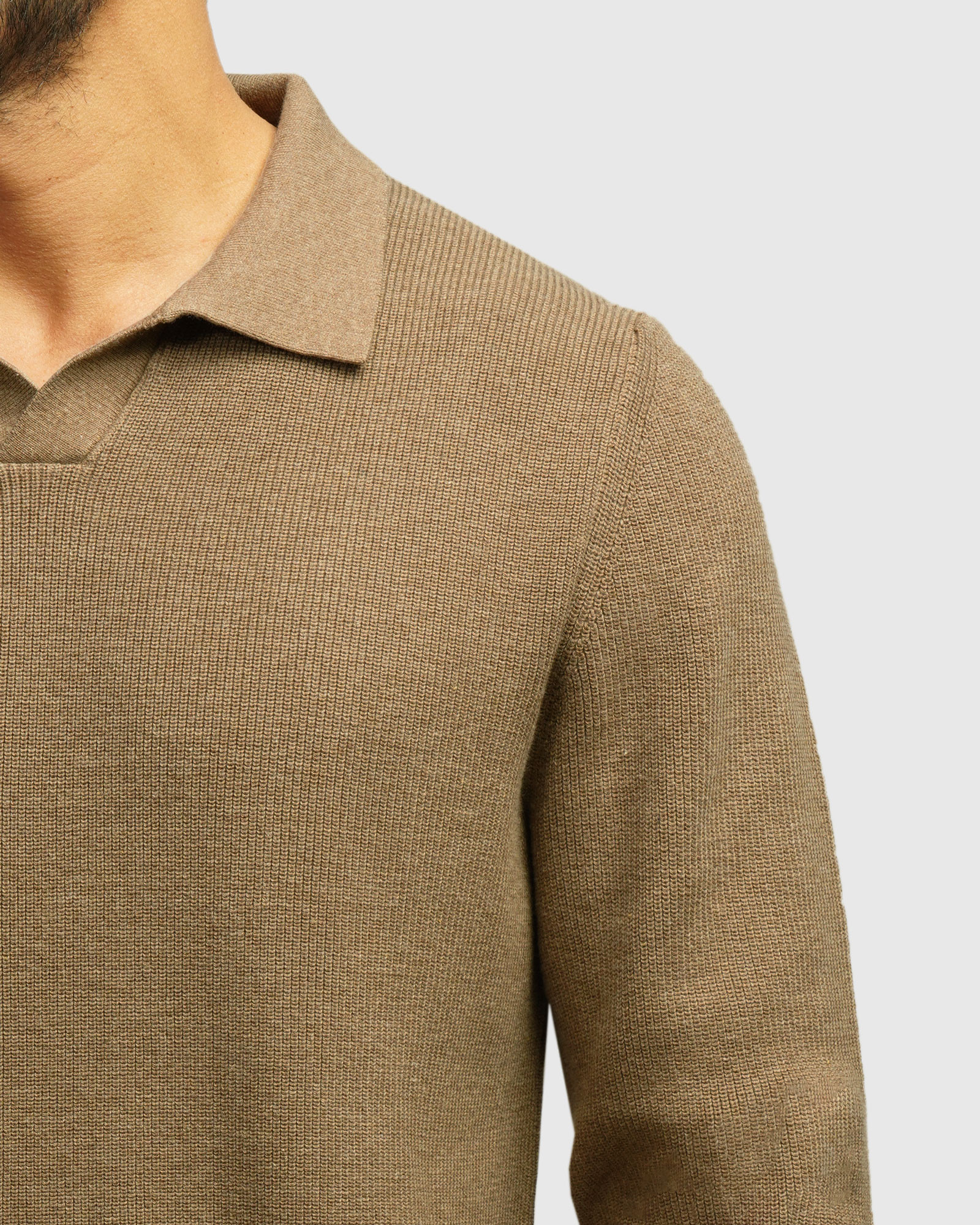 خرید و قیمت پولوشرت آستین بلند مردانه کرم 84486133