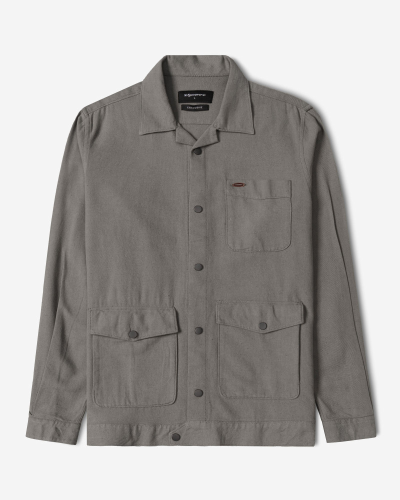 خرید و قیمت پیراهن کتان مردانه خاکستری 24452314