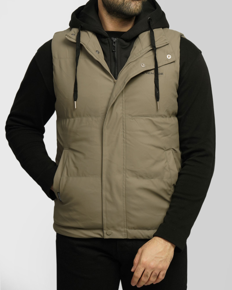 پافر مردانه کلاه دار سبز 24453189