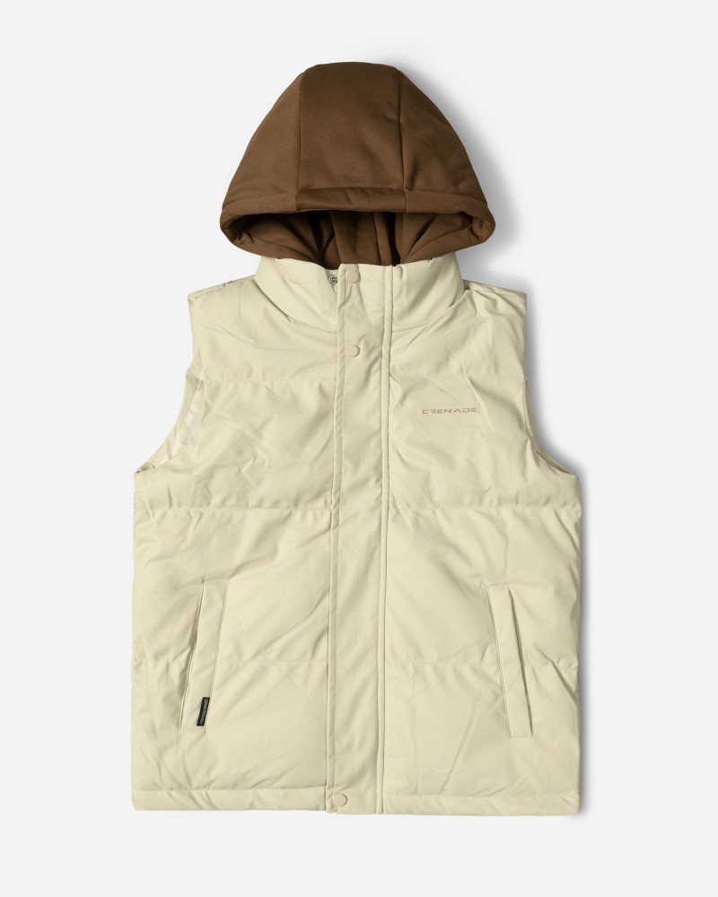 پافر مردانه کلاه دار کرم 24453189