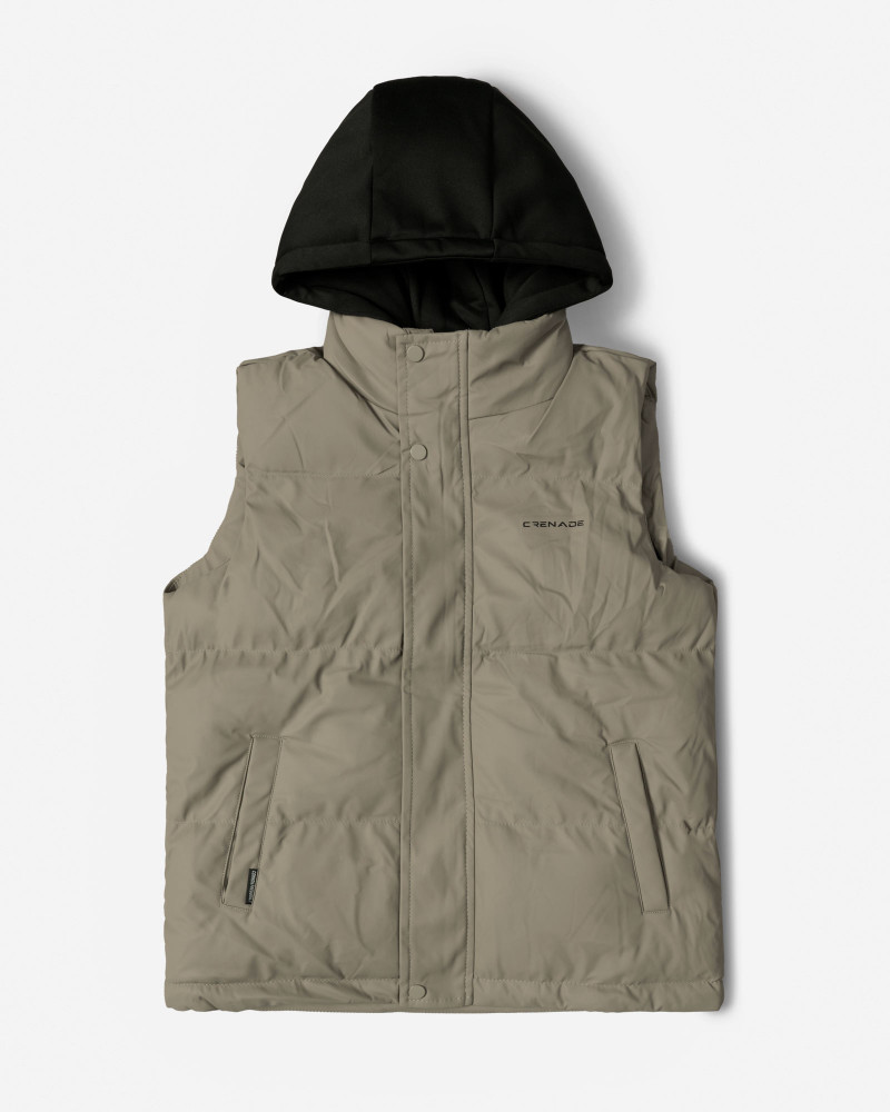 پافر مردانه کلاه دار طوسی 24453189