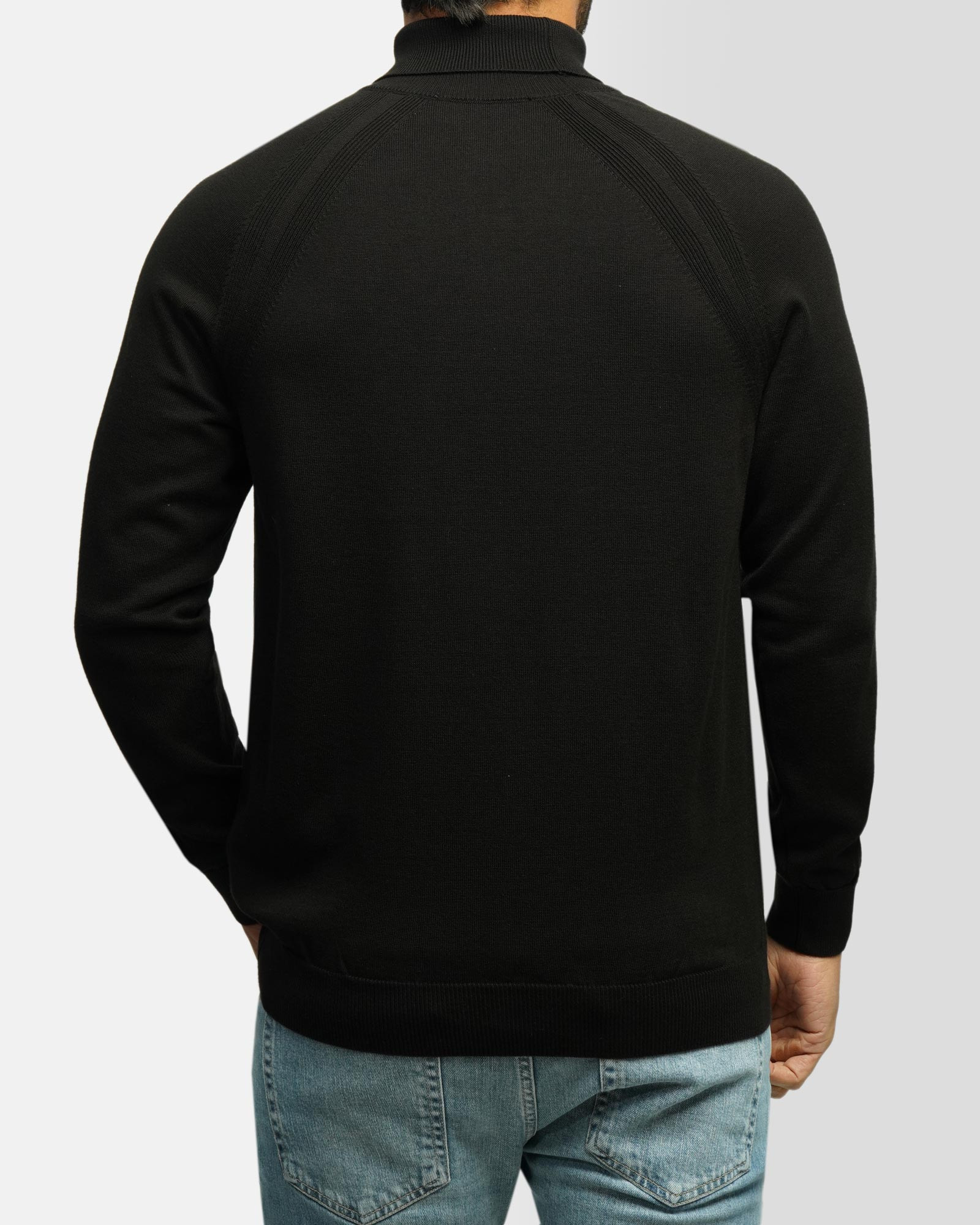 خرید و قیمت پلیور بافت یقه اسکی مردانه مشکی 24479124