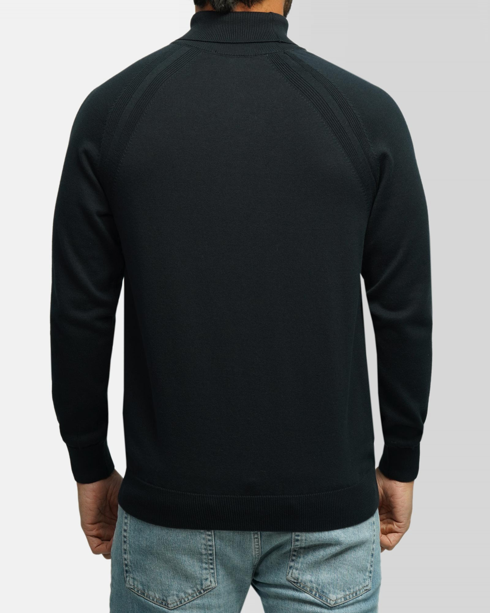 خرید و قیمت پلیور بافت یقه اسکی مردانه سرمه ای 24479124