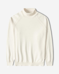 خرید و قیمت پلیور بافت یقه اسکی مردانه کرم روشن 24479124