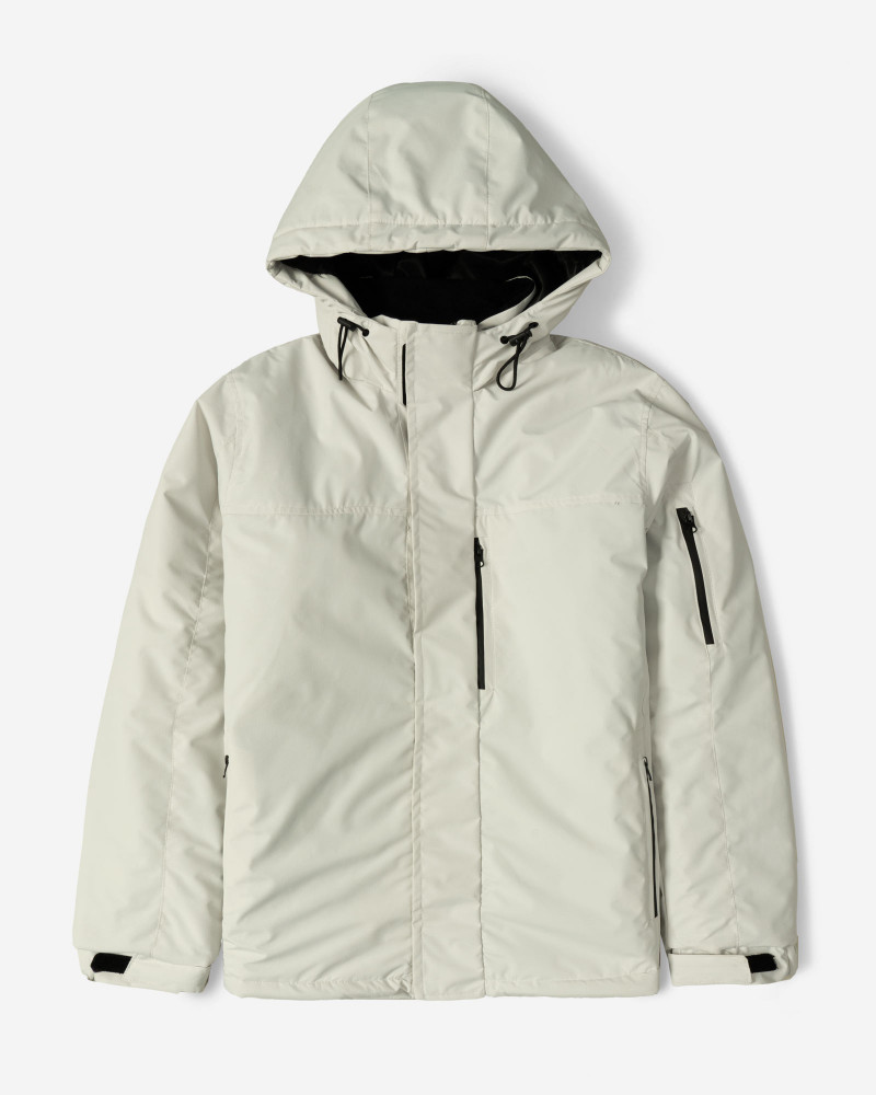 کاپشن مردانه کلاه دار طوسی روشن 24416421