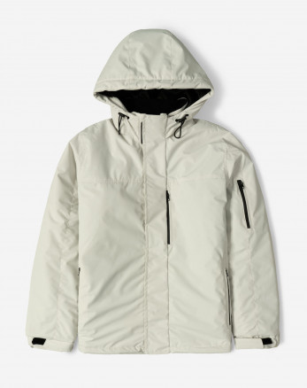 کاپشن مردانه کلاه دار طوسی روشن 24416421