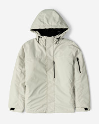 کاپشن مردانه کلاه دار طوسی روشن 24416421