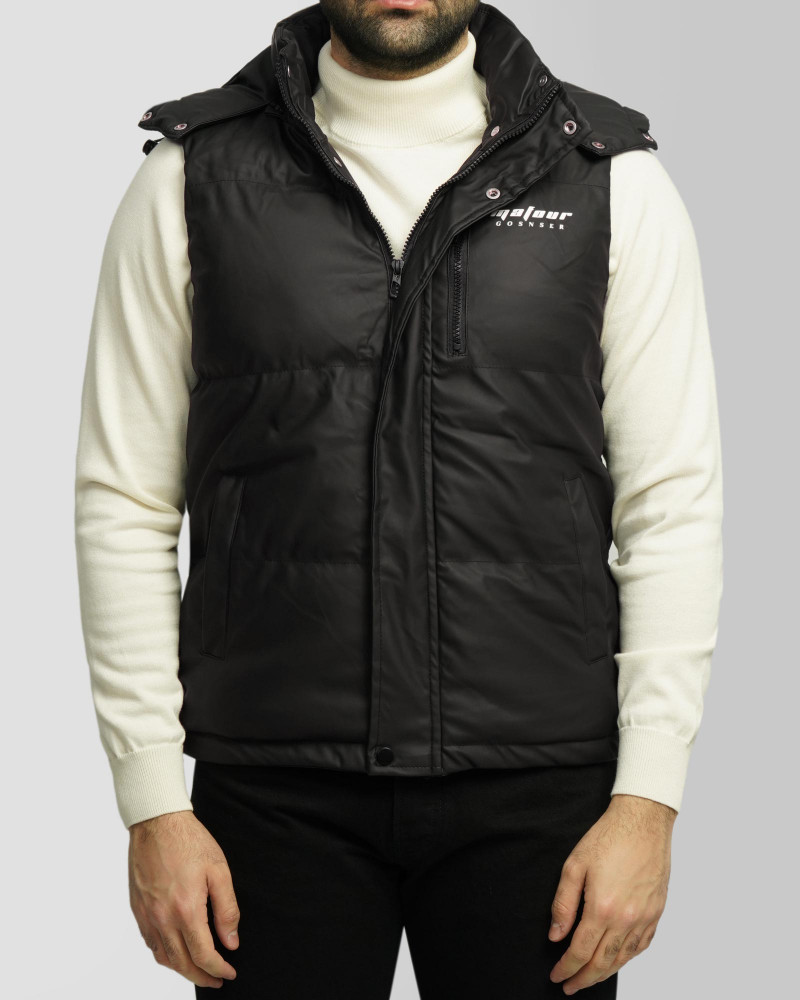 خرید و قیمت پافر مردانه کلاه دار مشکی 24453190