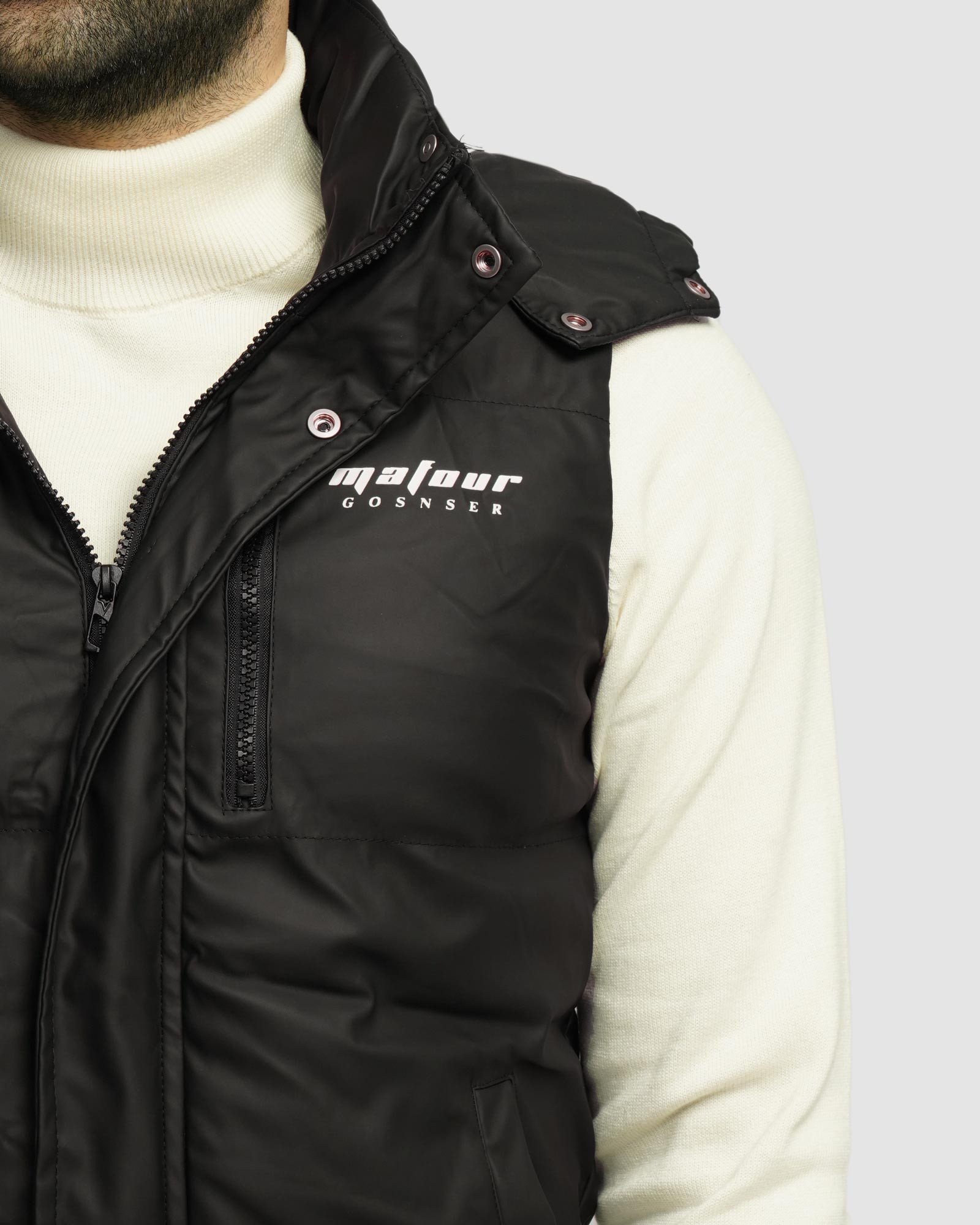 خرید و قیمت پافر مردانه کلاه دار مشکی 24453190