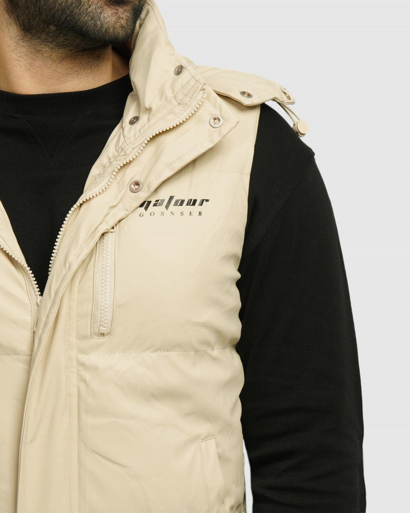 خرید و قیمت پافر مردانه کلاه دار کرم 24453190