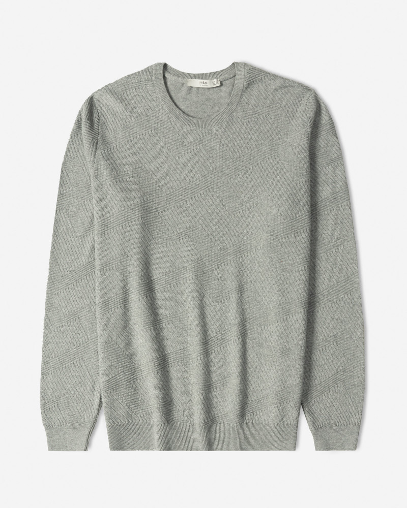 خرید و قیمت پلیور یقه گرد مردانه طوسی 24458148