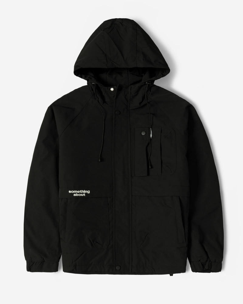 کاپشن مردانه کلاه دار مشکی 24416418