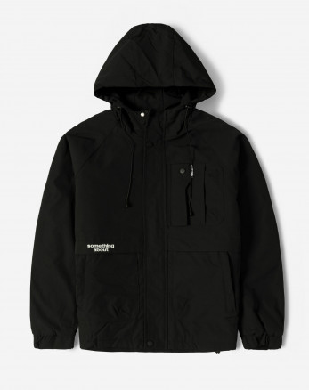 کاپشن مردانه کلاه دار مشکی 24416418