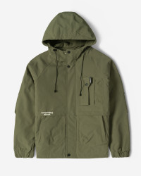 کاپشن مردانه کلاه دار سبز 24416418