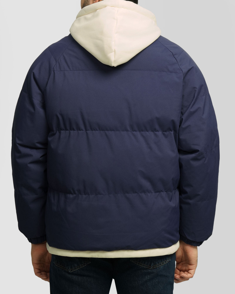 کاپشن مردانه کلاه دار سرمه ای روشن 24416419