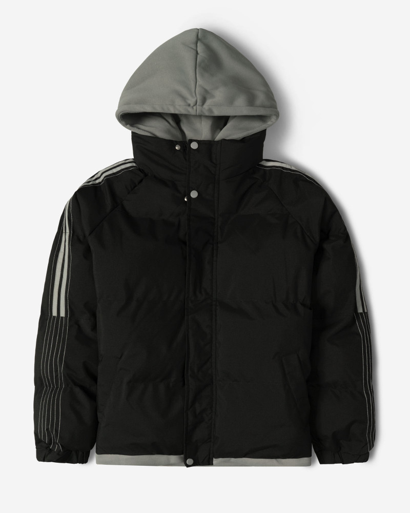 کاپشن مردانه کلاه دار مشکی 24416419