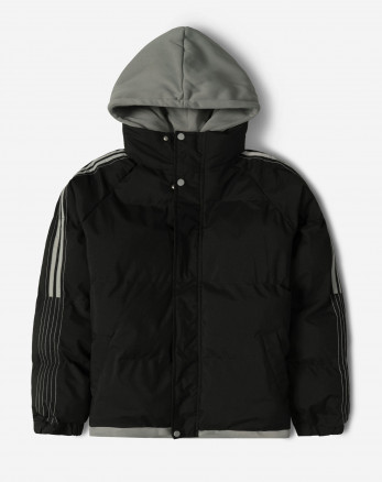 کاپشن مردانه کلاه دار مشکی 24416419