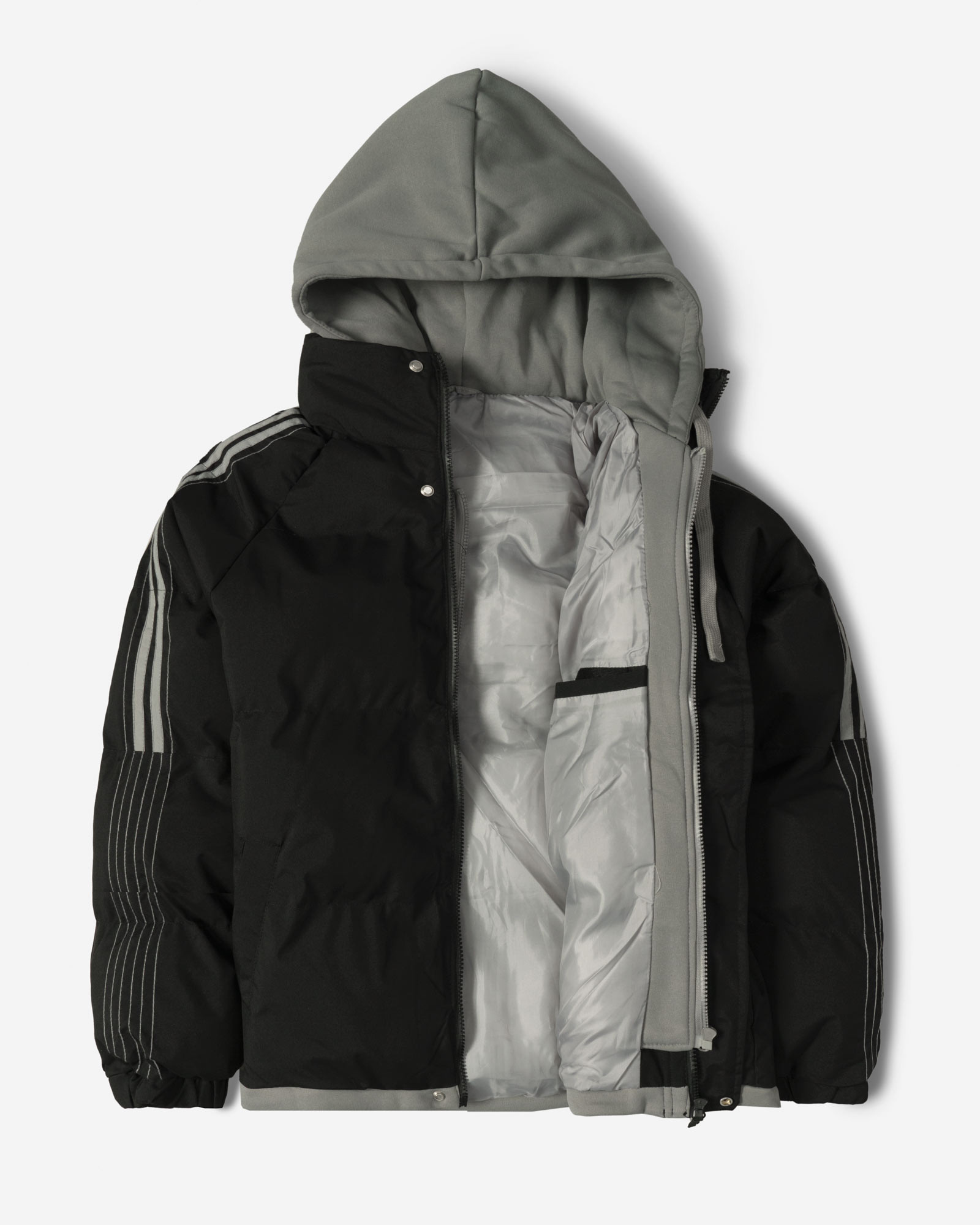 کاپشن مردانه کلاه دار مشکی 24416419