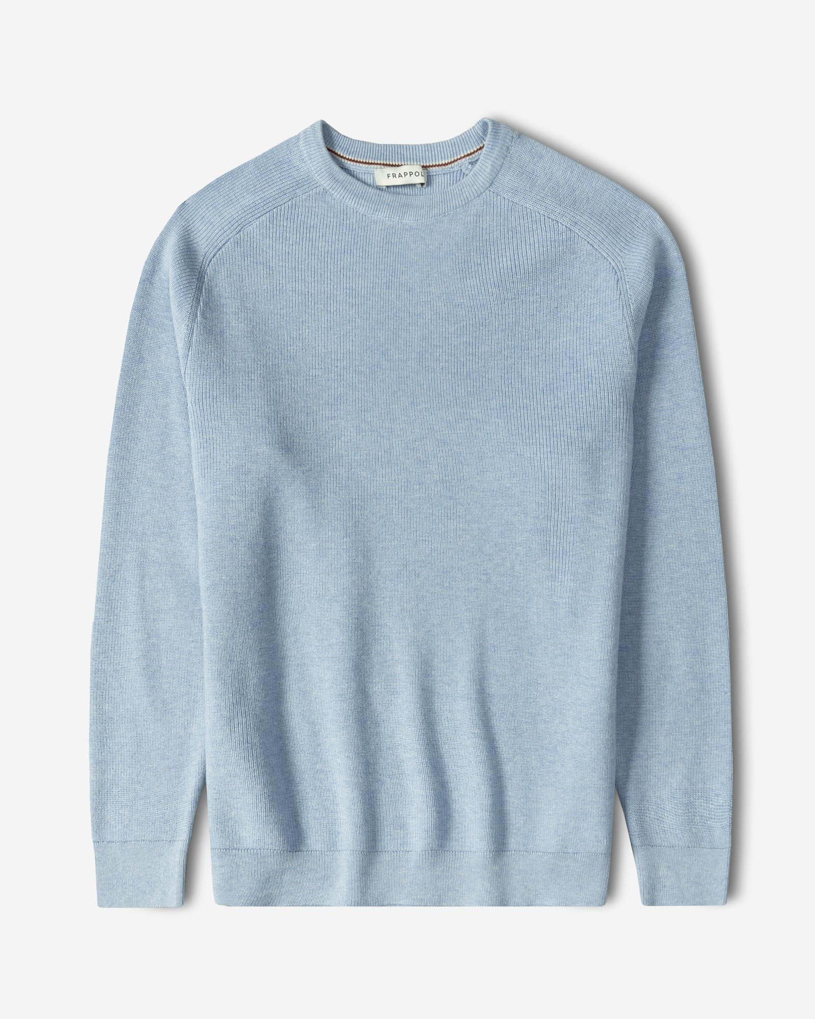 خرید و قیمت پلیور بافت یقه گرد مردانه آبی روشن 84442180