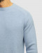 خرید و قیمت پلیور بافت یقه گرد مردانه آبی روشن 84442180