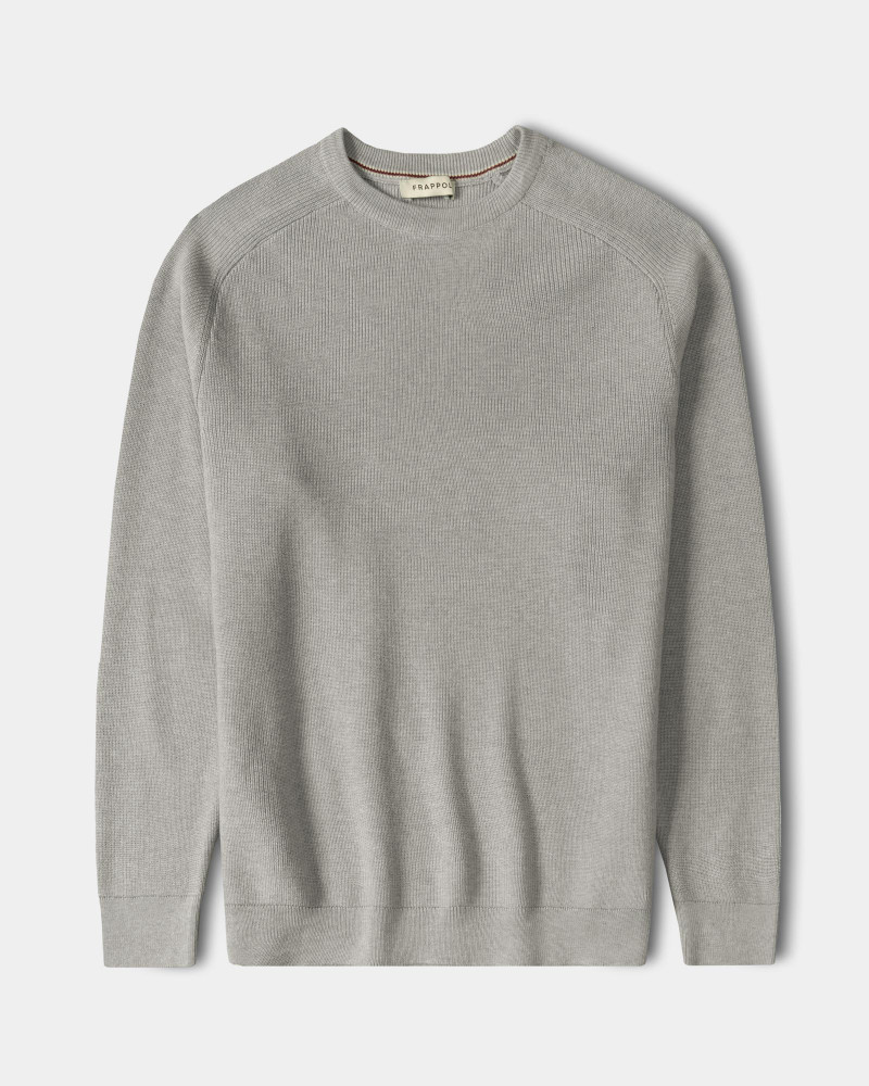 خرید و قیمت پلیور بافت یقه گرد مردانه طوسی 84442180