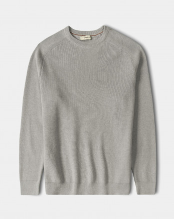 خرید و قیمت پلیور بافت یقه گرد مردانه طوسی 84442180