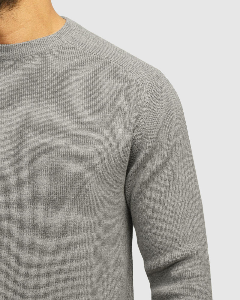 خرید و قیمت پلیور بافت یقه گرد مردانه طوسی 84442180