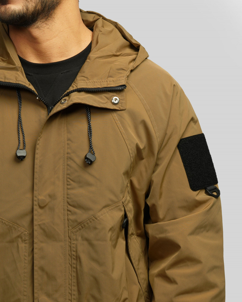 سویشرت شمعی کلاه دار مردانه قهوه ای 24449184