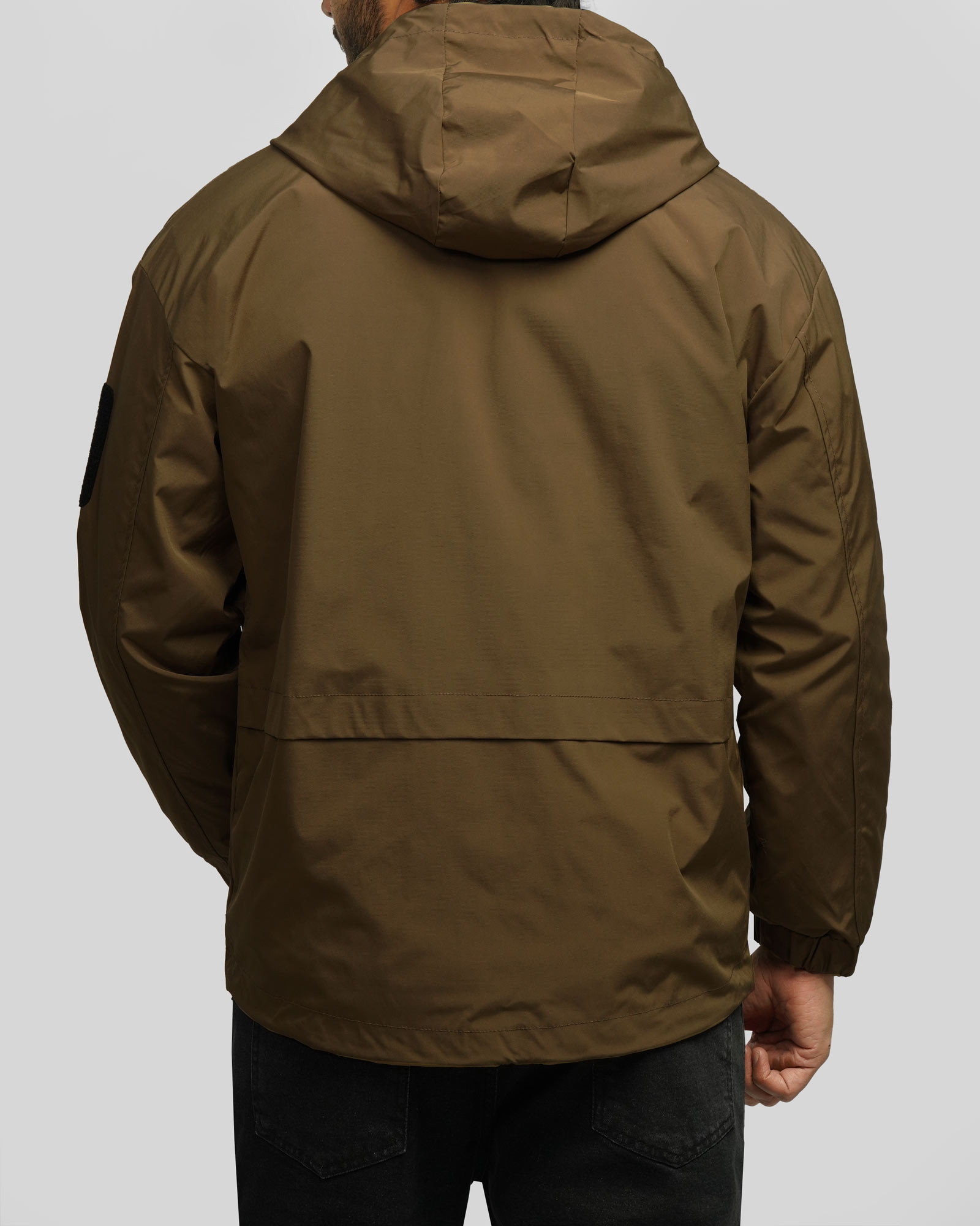 سویشرت شمعی کلاه دار مردانه قهوه ای 24349161