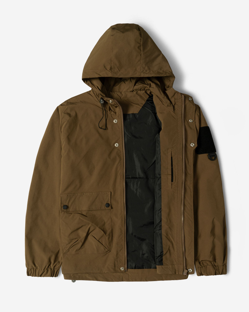 سویشرت شمعی کلاه دار مردانه قهوه ای 24349161