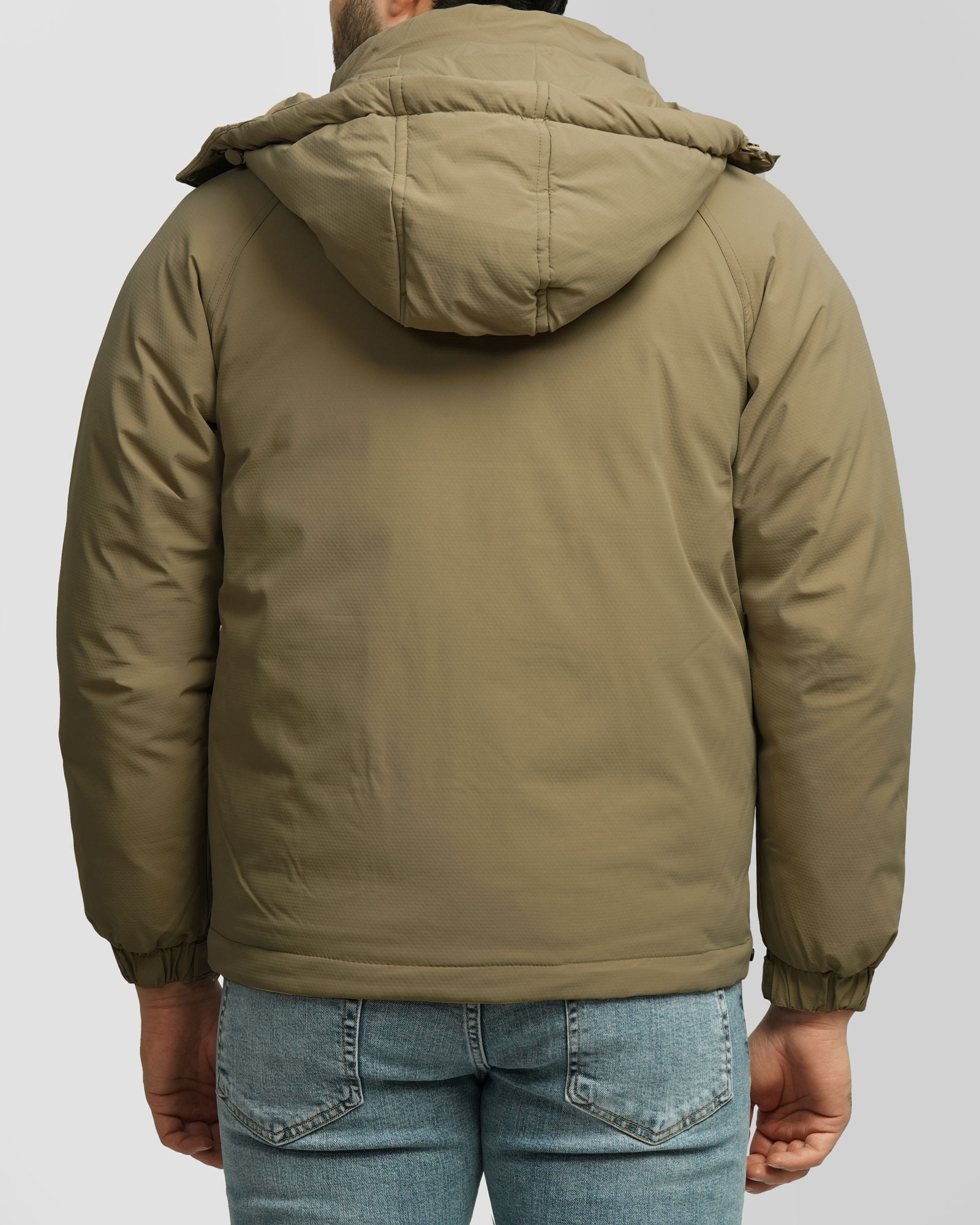 کاپشن مردانه کلاه دار سبز 24416417