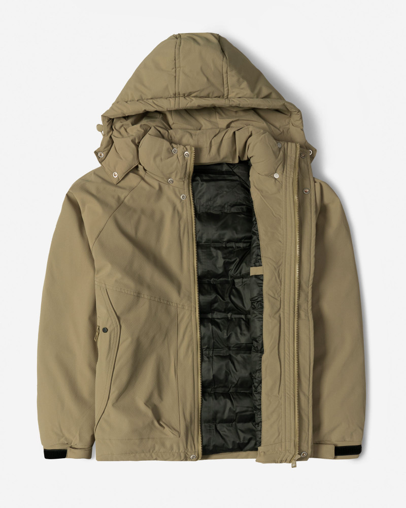 کاپشن مردانه کلاه دار سبز 24416417