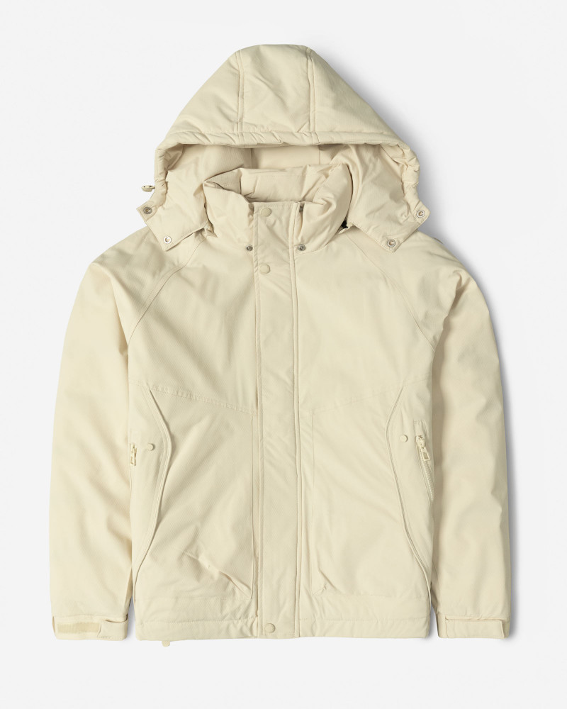 کاپشن مردانه کلاه دار کرم 24416417