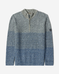 خرید و قیمت پلیور بافت نیم زیپ مردانه آبی 84441142