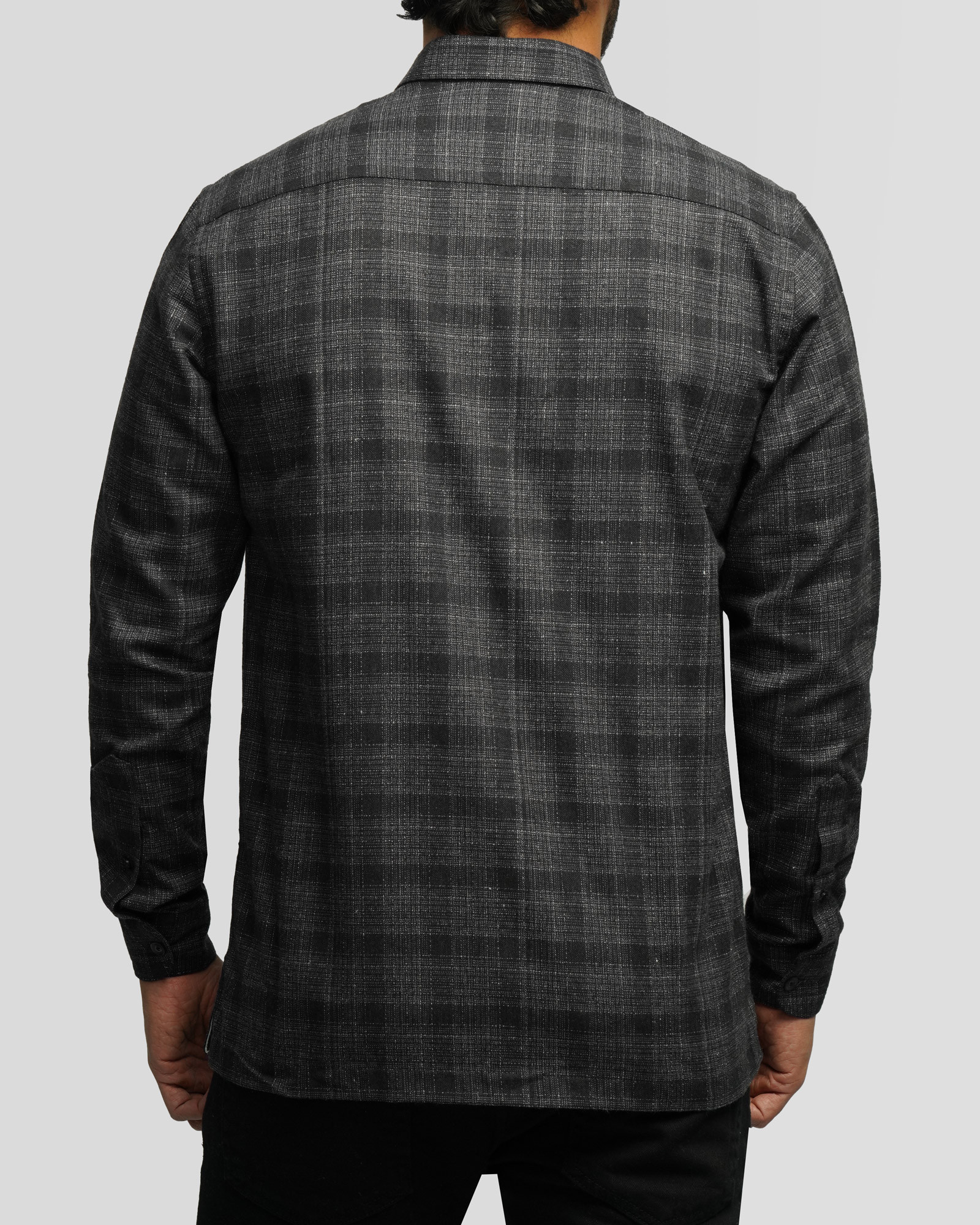 خرید و قیمت پیراهن آستین بلند چهارخانه ذغالی 24497290