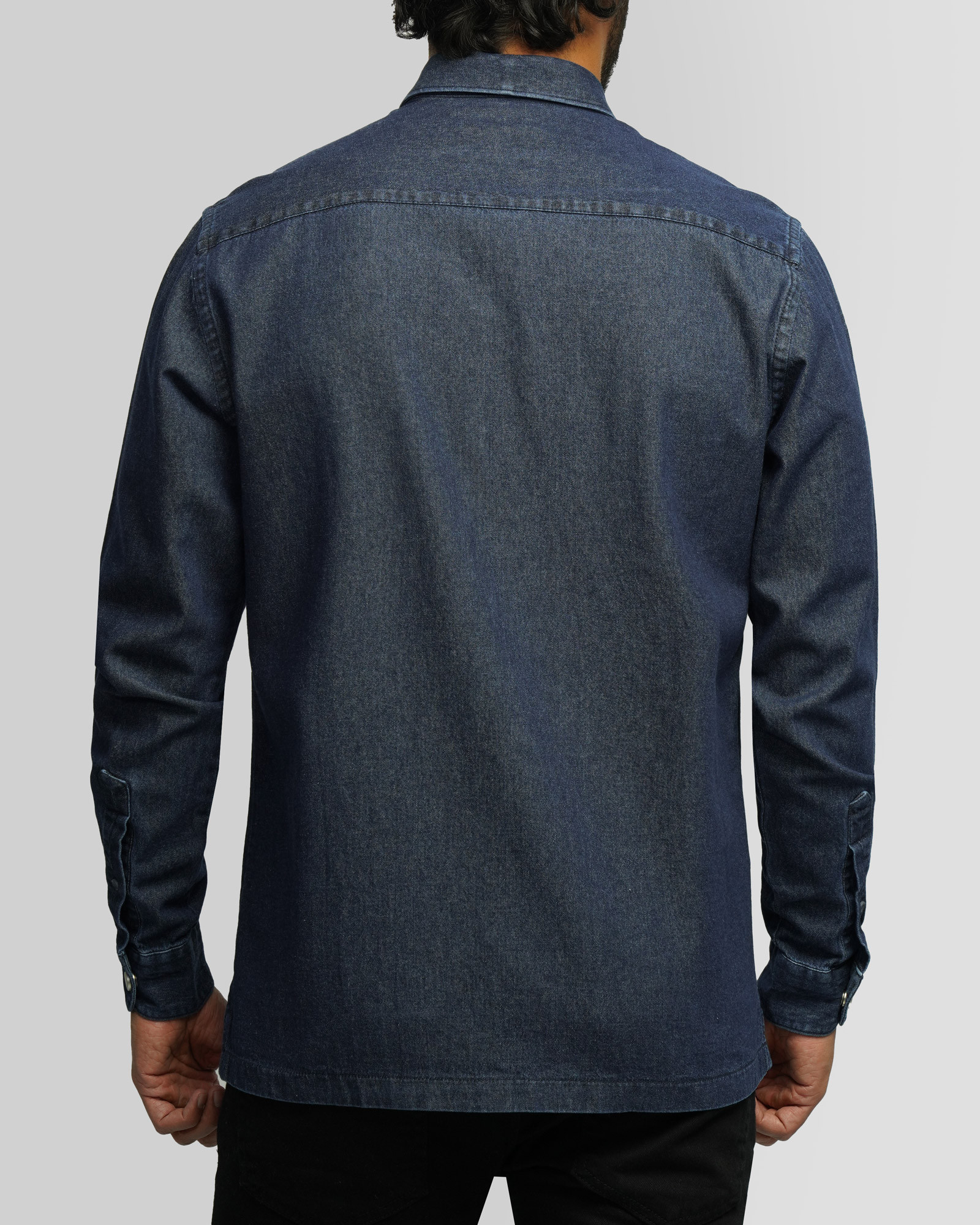 خرید و قیمت پیراهن جین آستین بلند سرمه ای 24474177