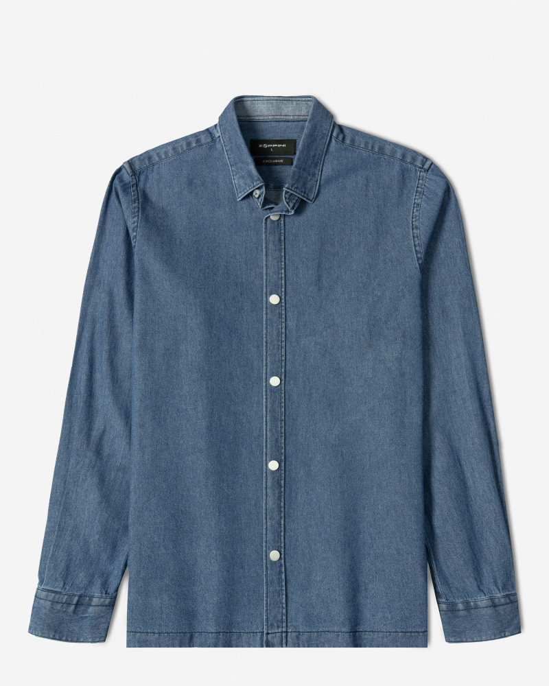 خرید و قیمت پیراهن جین آستین بلند آبی 24474177