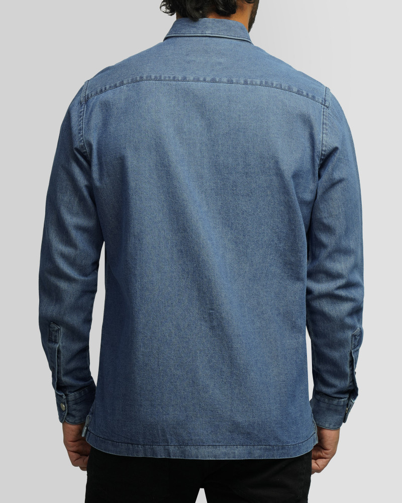 خرید و قیمت پیراهن جین آستین بلند آبی 24474177