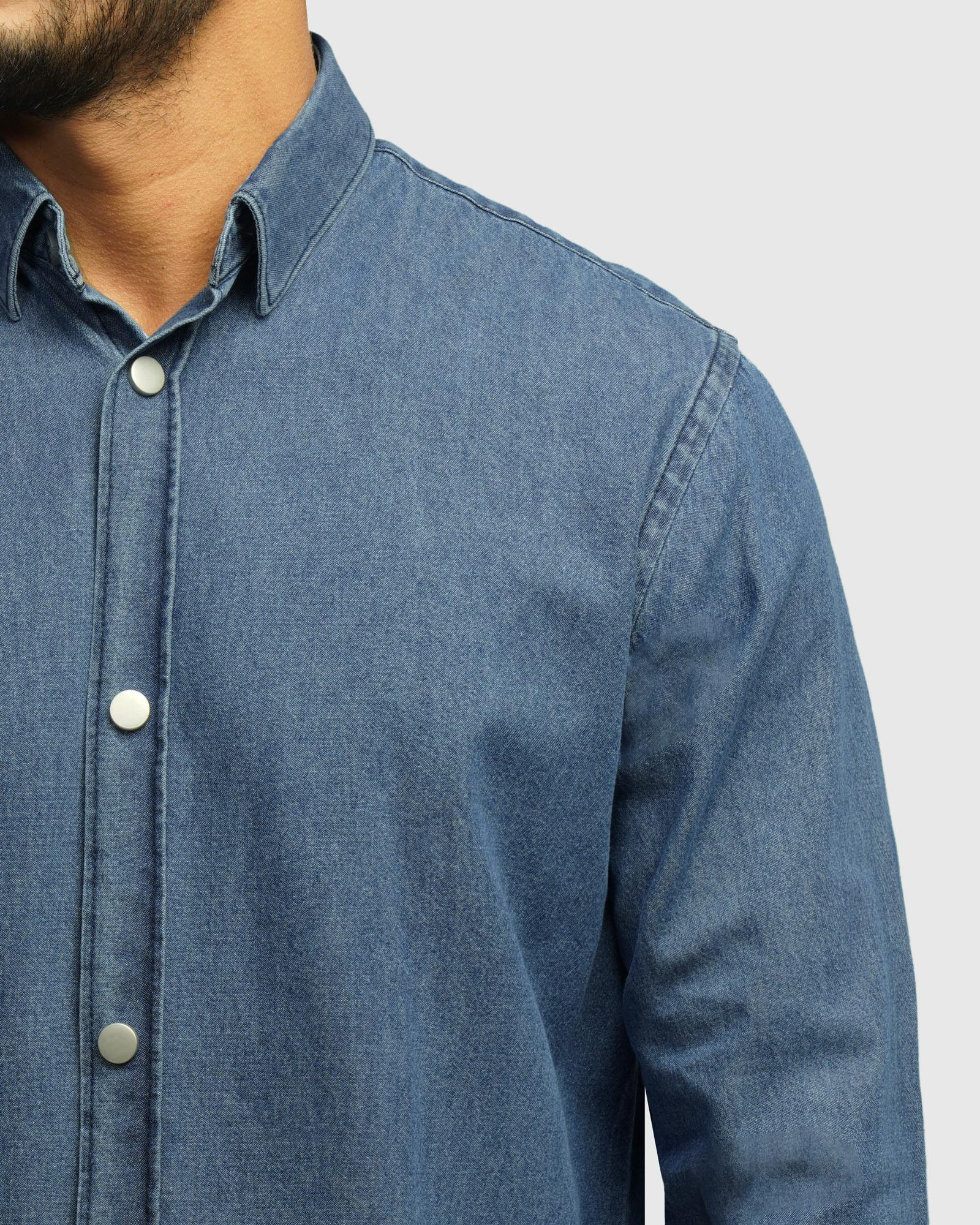 خرید و قیمت پیراهن جین آستین بلند آبی 24474177