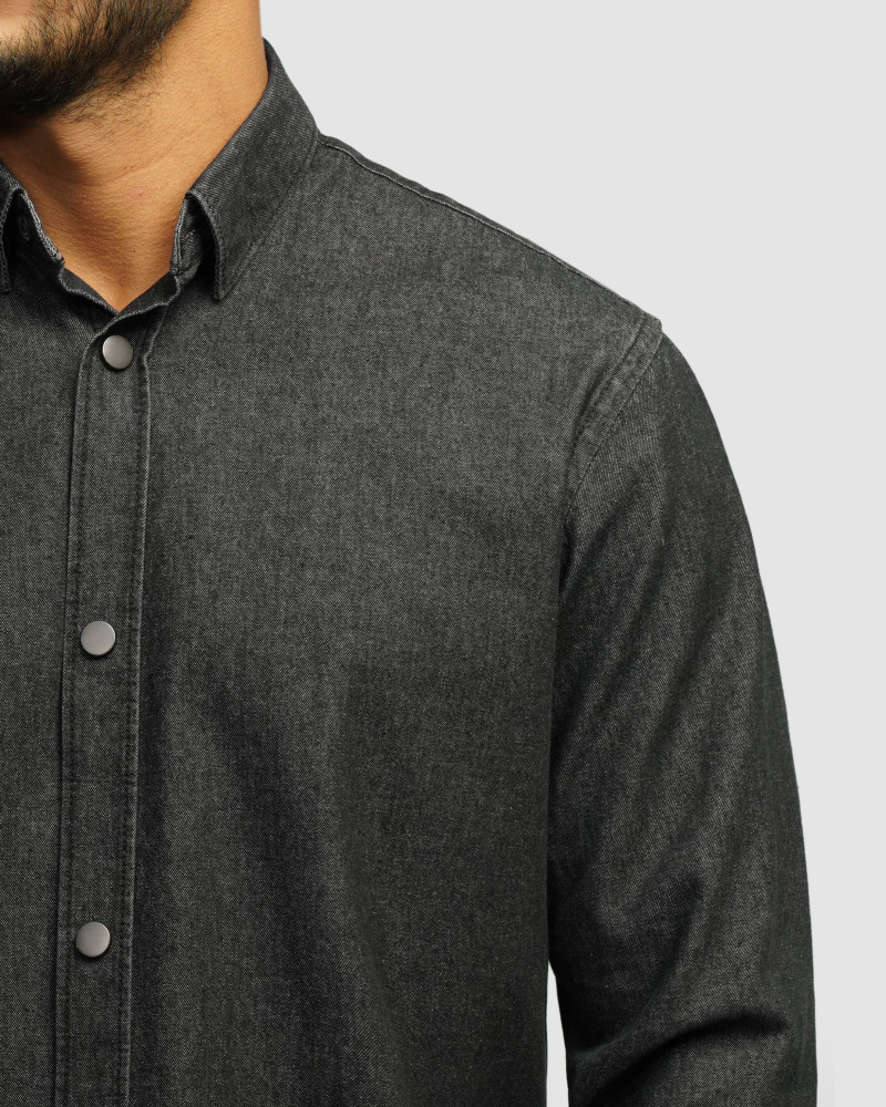 خرید و قیمت پیراهن جین آستین بلند ذغالی 24474177