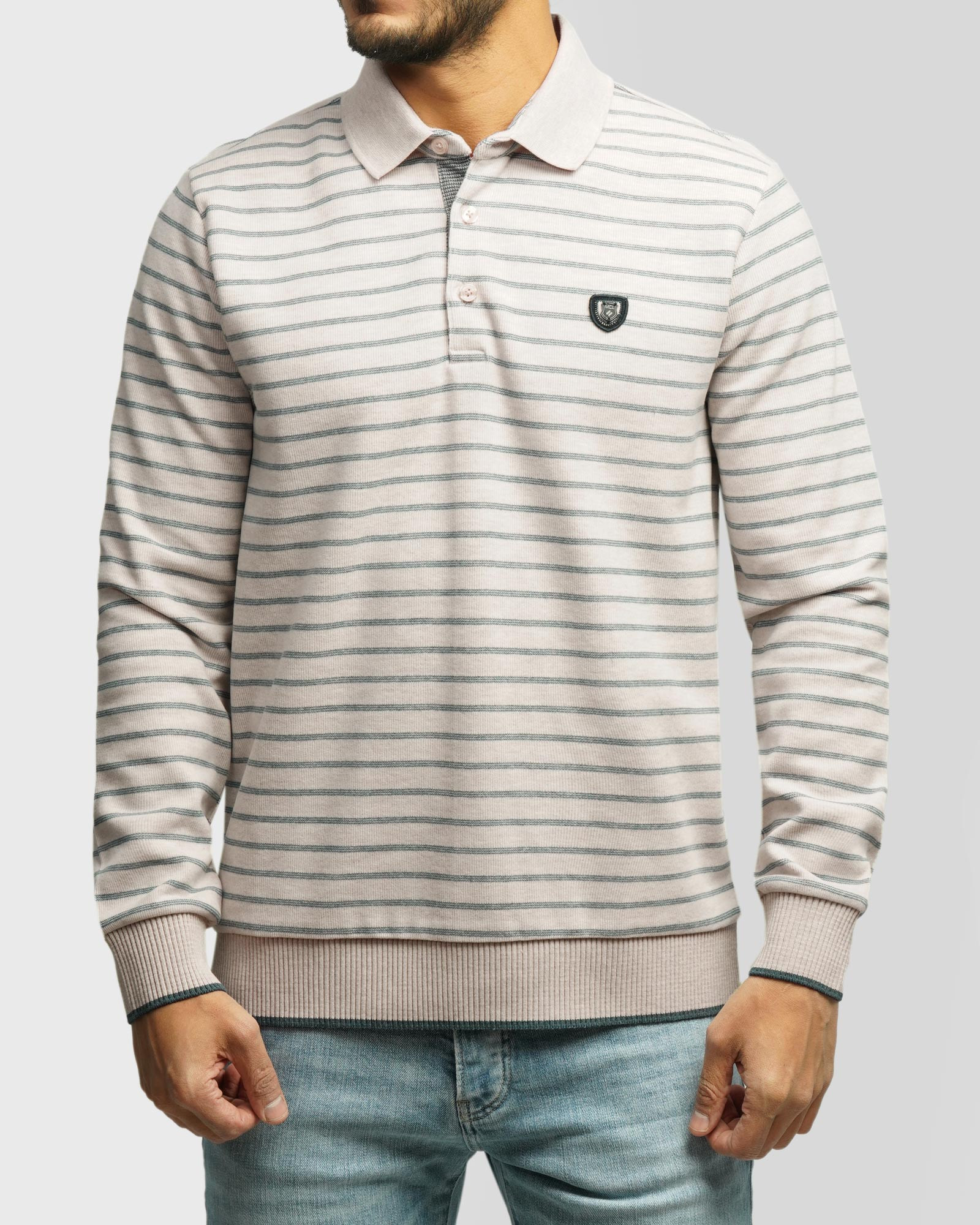 خرید و قیمت پولوشرت آستین بلند مردانه کرم 84486130