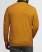 پلیور بافت یقه هفت ساده مردانه زرد تیره 24472111