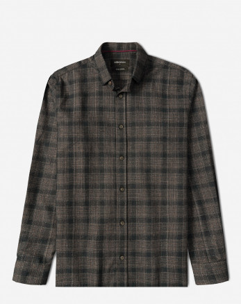 خرید و قیمت پیراهن آستین بلند چهارخانه قهوه ای 24497290