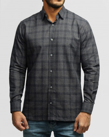 پیراهن آستین بلند چهار خانه 97290