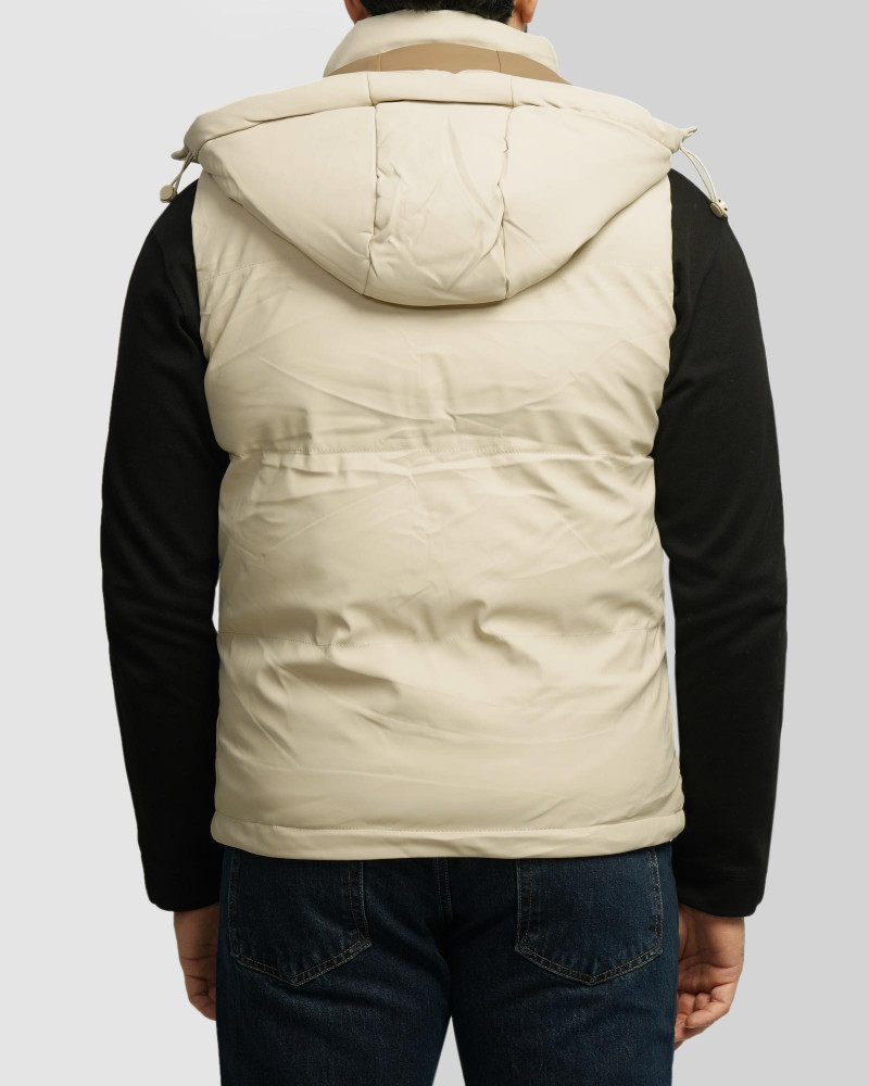 خرید و قیمت پافر مردانه کلاه دار کرم 24453191