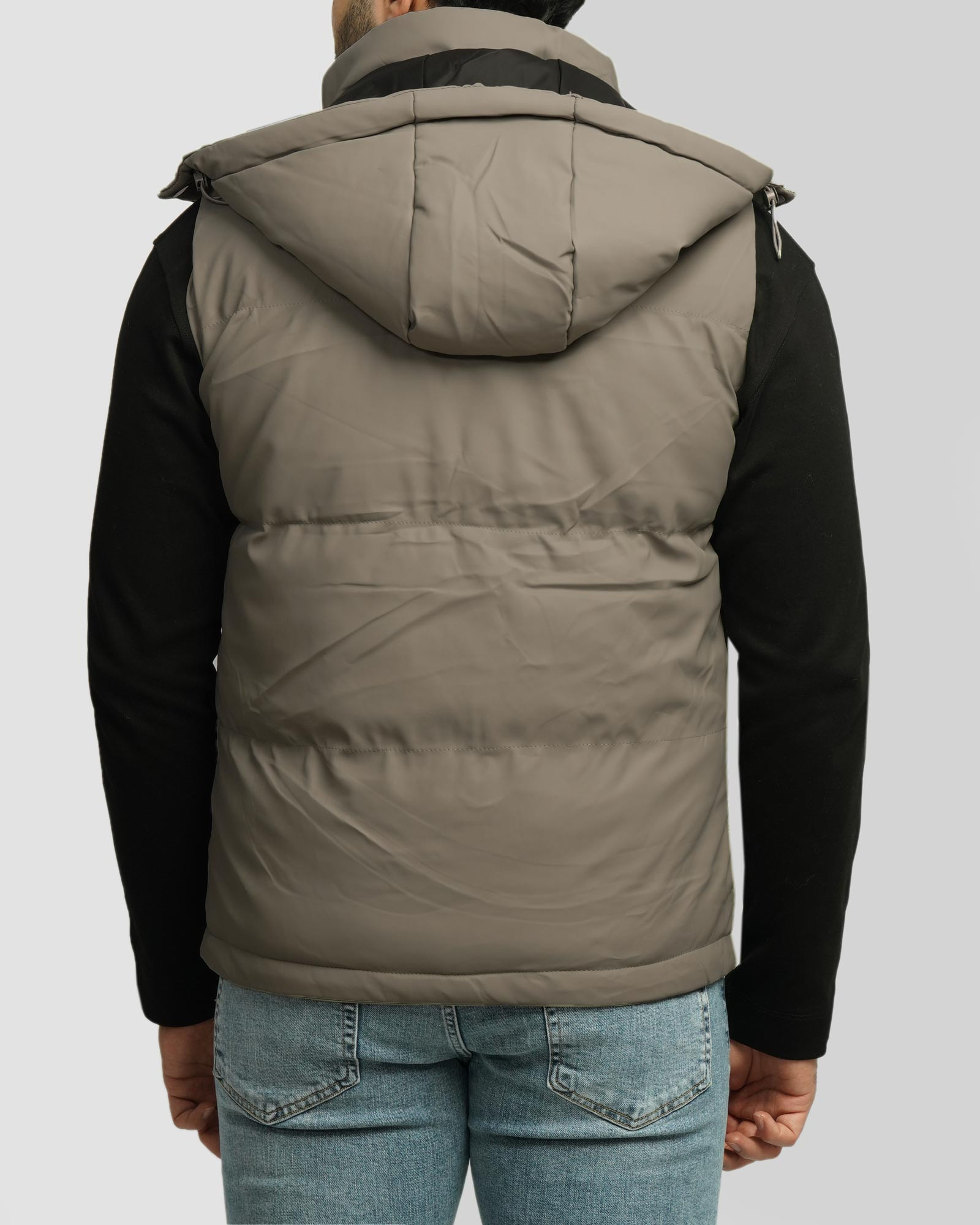 خرید و قیمت پافر مردانه کلاه دار  طوسی 24453191