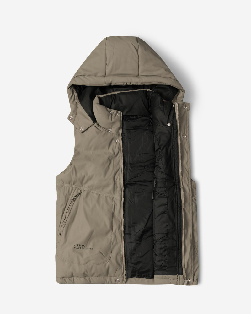 خرید و قیمت پافر مردانه کلاه دار  طوسی 24453191