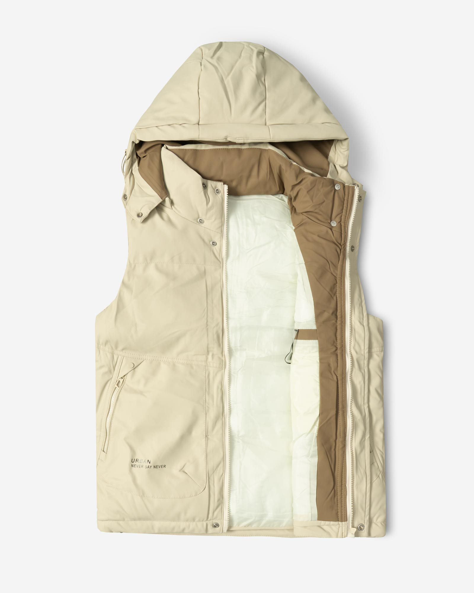 خرید و قیمت پافر مردانه کلاه دار کرم 24453191